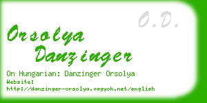 orsolya danzinger business card
